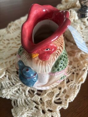 Farmhouse Ceramic Rooster Creamer Absolutely Adorable Sized Final Sale
